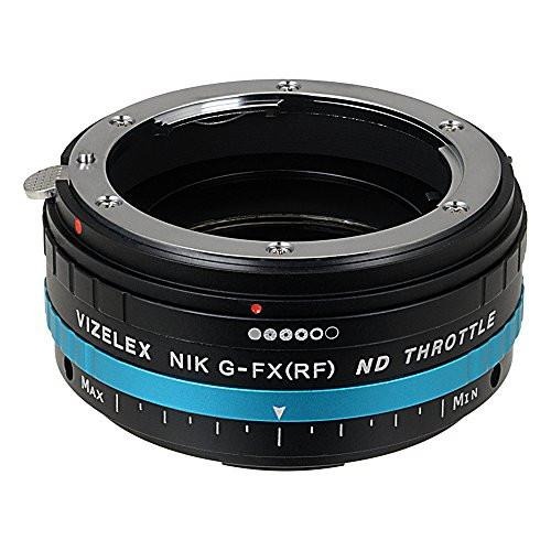 Vizelex ND 스로틀 렌즈 마운트 어댑터 - Nikon Nikkor F 조리개 제어 다이얼과 가변 ND 필터 (1 ~ 8 스톱)가 내장 된 후지 필름 후지 X 시리즈 미러리스 카메라 본체에 G 형 D / SLR 렌즈 장착