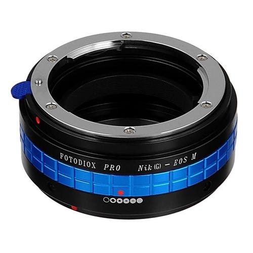 Pro 렌즈 마운트 어댑터 -Nikon F 마운트 G- 타입 D / SLR 렌즈 - 캐논 EOS M (EF-M 마운트) 조리개 컨트롤 다이얼이있는 미러리스 카메라 본체-