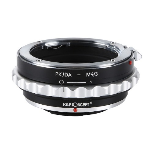 K &amp; F Concept 렌즈 마운트 어댑터 KF-DAM43 (펜탁스 K 마운트 (DA 렌즈 대응) 렌즈 → 마이크로 포 서드 마운트 변환) 조리개 링이있는