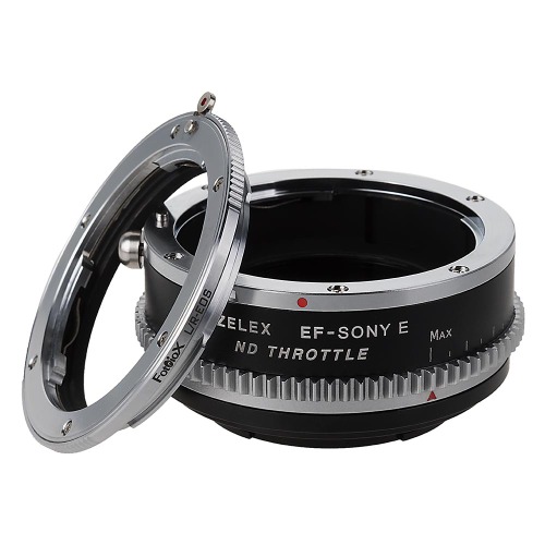 Vizelex ND 스로틀 렌즈 마운트 어댑터 - Leica R SLR 렌즈 - 소니 알파 E- 마운트 미러리스 카메라 본체 - 가변 식 ND 필터 (1 ~ 8 스톱)