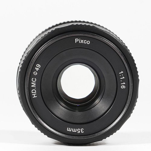 PIXCO  35mm F / 1.6 Large Aperture HD MC 수동 프라임 고정 렌즈 APS-C