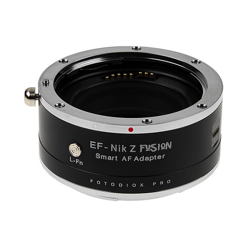 Fotodiox Pro Fusion 어댑터, 스마트 AF 어댑터-Canon EOS (EF / EF-S) D / SLR 렌즈와 완전 자동 기능을 갖춘 Nikon Z- 마운트 미러리스 카메라와 호환