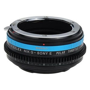 Vizelex 폴라 스로틀 렌즈 마운트 어댑터 - Nikon Nikkor F 마운트 G 형 D / SLR 렌즈 - 소니 알파 E- 마운트 미러리스 카메라 본체, 원형 편광 필터 내장