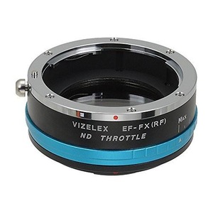 Vizelex ND 스로틀 렌즈 마운트 어댑터 - Canon EOS (EF / EF-S) D / SLR 렌즈 - Fujifilm Fuji X- 시리즈 미러리스 카메라 본체 - 가변 식 ND 필터 (1 ~ 8 스톱)
