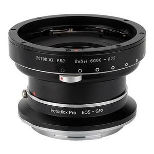 Rollei 6000 (Rolleiflex) 시리즈 및 Canon EOS (EF / EF-S)   D / SLR 렌즈를 Fujifilm G-Mount GFX 미러리스 디지털 카메라  에 장착하는 이중 어댑터 장착