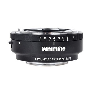 Commlite CM-NF-MFT 마운트 어댑터 (니콘 F 마운트 렌즈 → 마이크로 포 서드 마운트 변환) 조리개 링이있는
