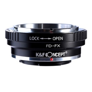 K &amp; F Concept 렌즈 마운트 어댑터 KF-FDX (캐논 FD 마운트 렌즈 → 후지 필름 X 마운트 변환) 조리개 링이있는