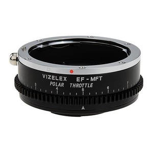 Vizelex 폴라 스로틀 렌즈 마운트 어댑터 - 캐논 EOS (EF / EF-S) D / SLR 렌즈 - 마이크로 포스 (MFT, M4 / 3) 마운트 원통형 편광 필터 내장 미러리스 카메라 본체