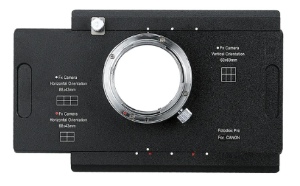 Fotodiox Pro 렌즈 마운트 어댑터-Graflok 후면 표준을 갖춘 Canon EOS D / SLR-대형 4x5 뷰 카메라-시프트 / 스티치 어댑터