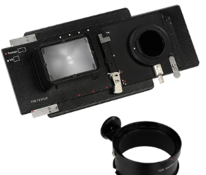 후지 필름 용 Vizelex RhinoCam Fuji X- 시리즈 미러리스 카메라 바디-645 및 중간 포맷 렌즈로 파노라마 크기의 이미지를 교대