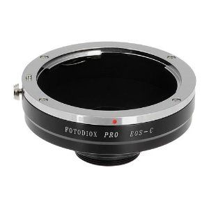 Fotodiox Pro 렌즈 어댑터-Canon EOS (EF / EF-S) D / SLR 렌즈와 C- 마운트 (1 &quot;스크류 마운트) 시네 및 CCTV 카메라와 호환