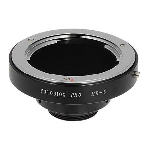 Fotodiox Pro 렌즈 어댑터-C- 마운트 (1 &quot;스크류 마운트) 시네 &amp; CCTV 카메라에 대한 Minolta Rokkor (SR / MD / MC) SLR 렌즈와 호환