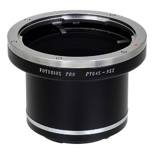 Fotodiox Pro 렌즈 마운트 어댑터-Pentax 645 (P645) SLR 렌즈를 Sony Alpha E-Mount 미러리스 카메라 바디에 마운트