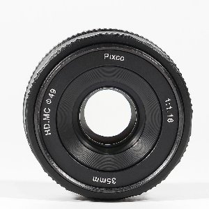 PIXCO  35mm F / 1.6 Large Aperture HD MC 수동 프라임 고정 렌즈 APS-C