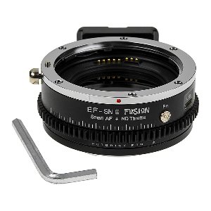 Fusion Cine ND 스로틀 스마트 AF 렌즈 어댑터-Sony E- 마운트 카메라에 대한 Canon EOS EF (EF-S가 아님) 렌즈와 호환-자동 기능, USB 업그레이드 가능, 내장 가변 ND 필터 및 렌즈 보정