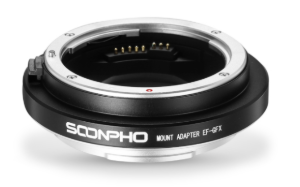 SCONPHO  Canon EF 렌즈에 Fuji GFX 카메라를 위한 자동 초점 아답터  (USB 업그레이드 인터페이스 포함)