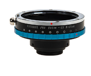 렌즈 마운트 어댑터 - Canon EOS(EF 전용, EF-S 아님) D/SLR 렌즈와 CS-마운트(1&quot; 나사 마운트) Cine 및 조리개 조리개가 내장된 CCTV 카메라 본체와 호환 가능